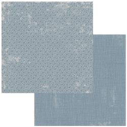 49 and Market - Whispering Way Collection - 12 x 12 Double-Sided Scrapbook Paper - Solid Dusty Blue