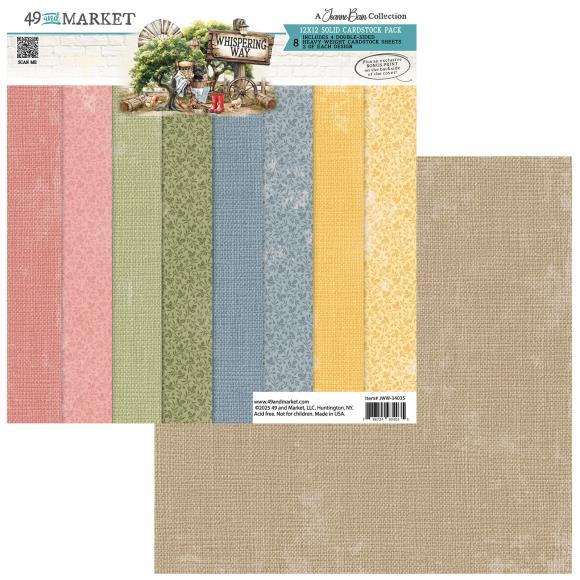 49 and Market - Whispering Way Collection -12 x 12 Solid Collection Pack