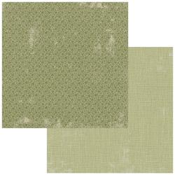 49 and Market - Whispering Way Collection - 12 x 12 Double-Sided Scrapbook Paper - Sage Green