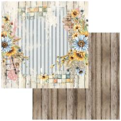 49 and Market - Whispering Way Collection - 12 x 12 Double-Sided Scrapbook Paper - Country Living