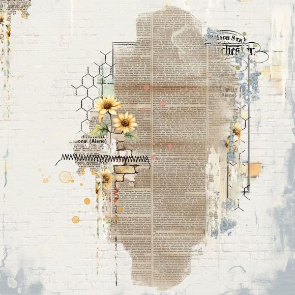 49 and Market - Whispering Way Collection - 12 x 12 Double-Sided Scrapbook Paper - Barn Blessing