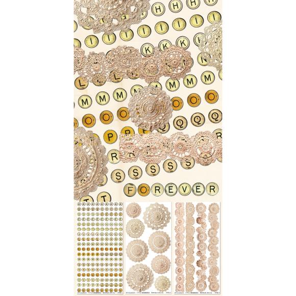 49 and Market - Nostalgic Memories - 6 x 12 Essentials Rub-On Transfer Set