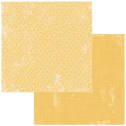 49 and Market - Whispering Way Collection - 12 x 12 Double-Sided Scrapbook Paper - Solid Mustard Yellow