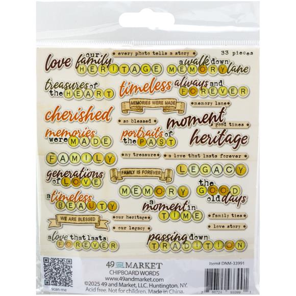 49 And Market - Nostalgic Collection - Chipboard Set