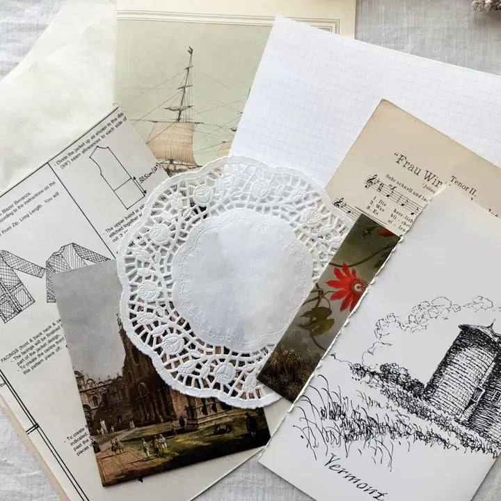 A House Of Books - Junk Journal Page Pack- Signature Pages, Journal Making Kit