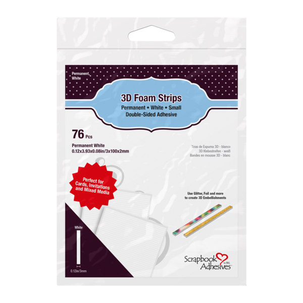 Scrapbook Adhesives by 3L - 3D Foam Strips - White