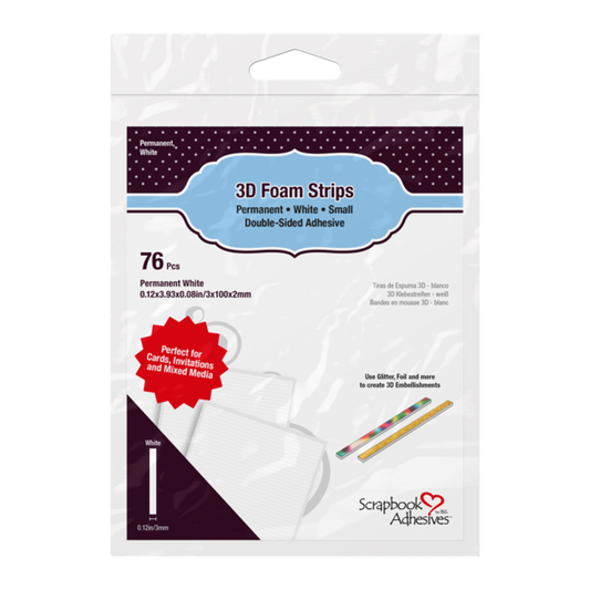 Scrapbook Adhesives by 3L - 3D Foam Strips - White