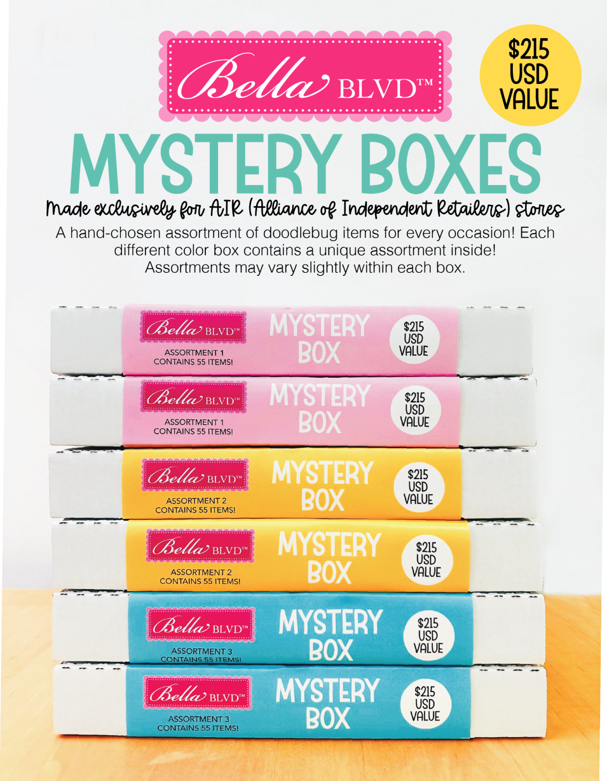 AIR EXCLUSIVE Bella Blvd Mystery Box (VALUED AT $215 FOR ONLY $49.95!) Assortment #1 - Cotton Candy