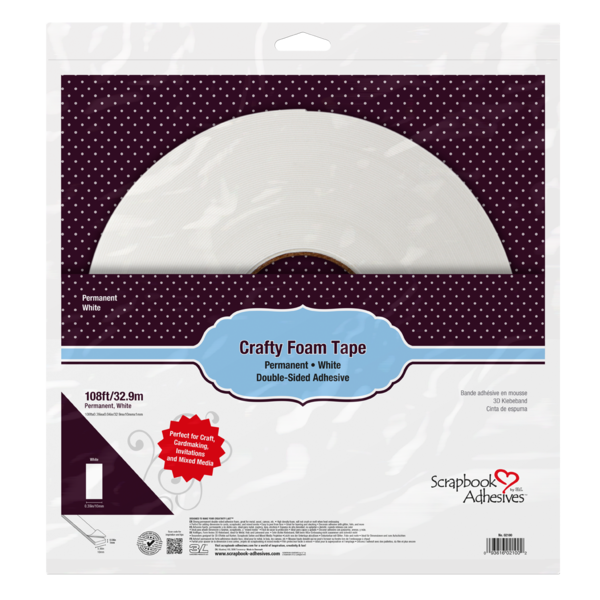 Scrapbook Adhesives Crafty Foam Tape Roll 108' - White
