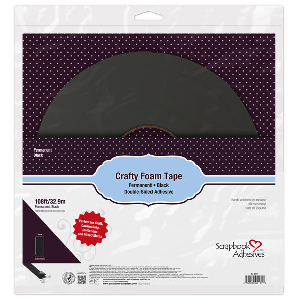 Scrapbook Adhesives Crafty Foam Tape Roll 108' - Black