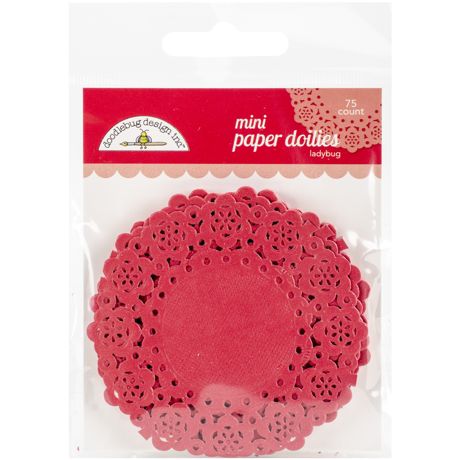 Doodlebug 3" Doilies - Ladybug