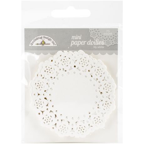 Doodlebug 3" Doilies - Lily White