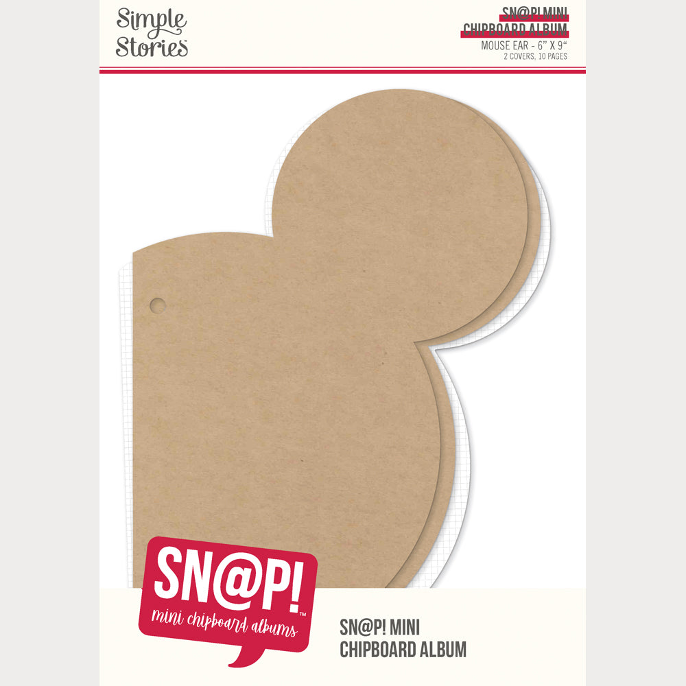 Simple Stories - SNAP Studio Collection - Mini Chipboard Album - Mouse Ear