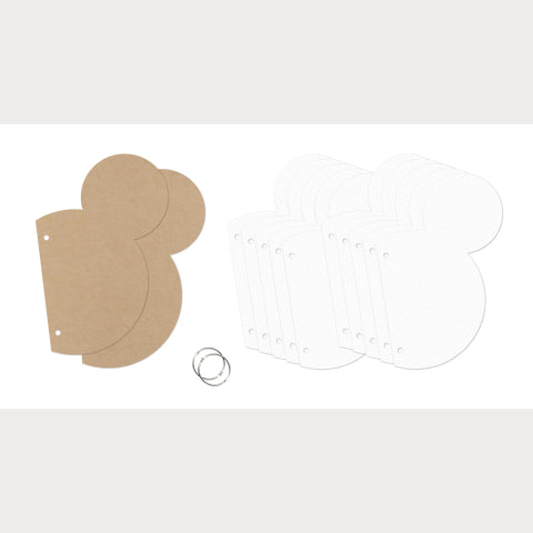 Simple Stories - SNAP Studio Collection - Mini Chipboard Album - Mouse Ear