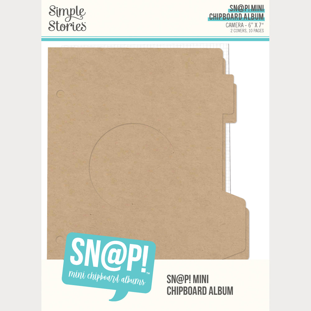 Simple Stories - SNAP Studio Collection - Mini Chipboard Album -Camera