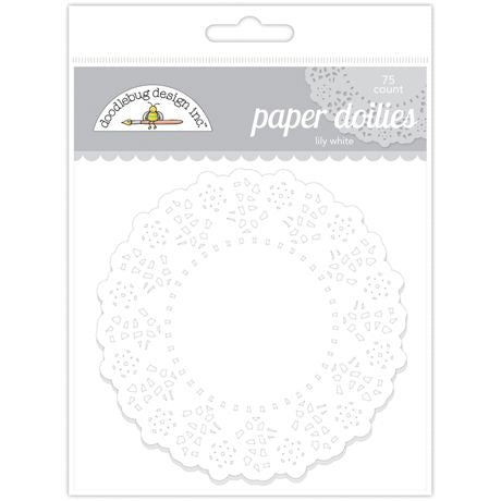 Doodlebug 4" Doilies - Lily White