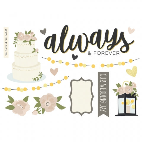 Simple Stories - Simple Pages Collection - Page Pieces - Wedding