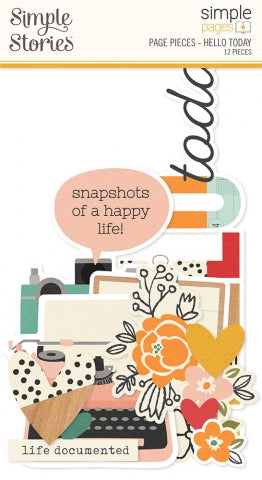 Simple Stories - Simple Pages Collection - Page Pieces - Hello Today