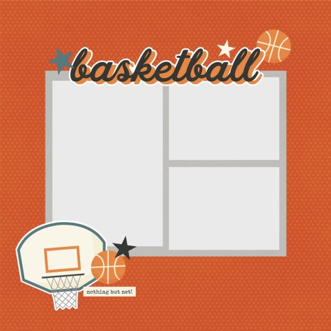 Simple Stories - Simple Pages Collection - Page Pieces - Basketball