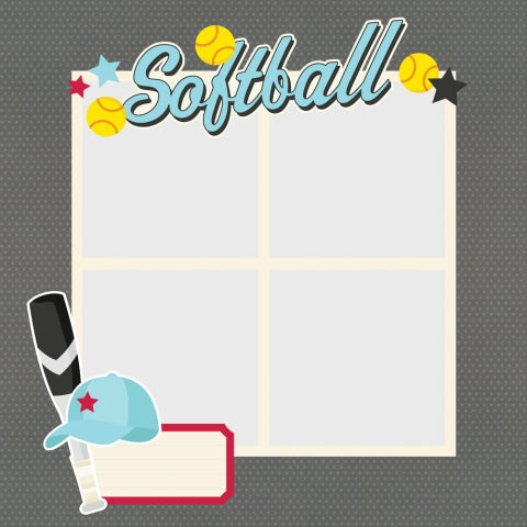 Simple Stories - Simple Pages Collection - Page Pieces - Softball