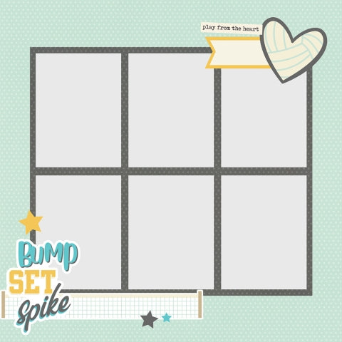 Simple Stories - Simple Pages Collection - Page Pieces - Volleyball