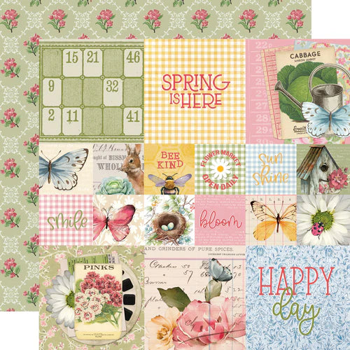 Simple Stories - Simple Vintage Spring Garden Collectiion - 12 x 12 Double-Sided Paper - 2x2/4x4 Elements
