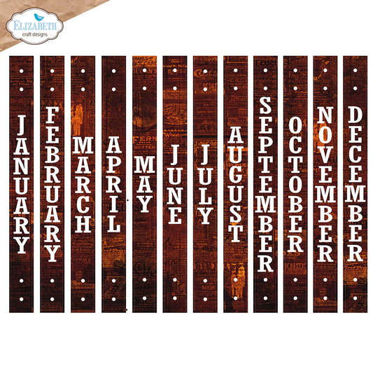 Elizabeth Craft Designs - Planner Essentials Collection - Dies - Vertical Months