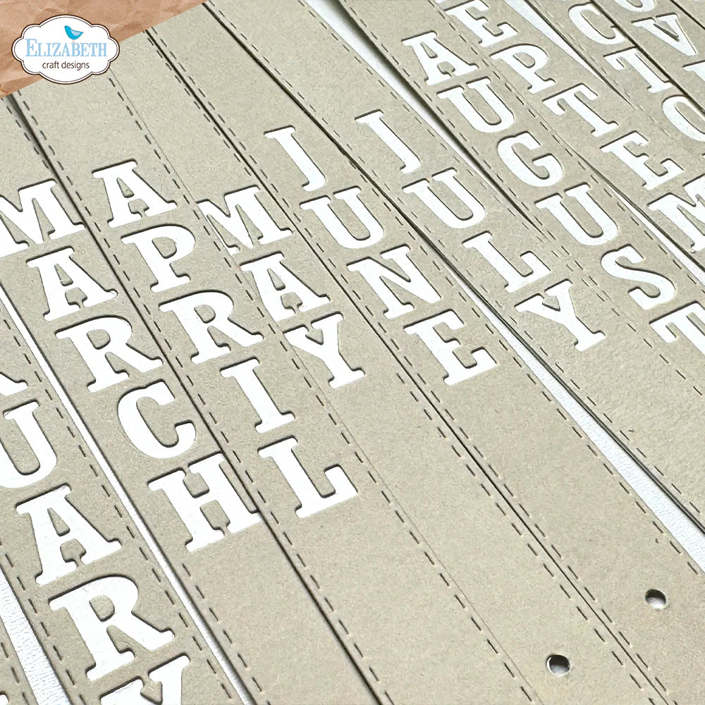 Elizabeth Craft Designs - Planner Essentials Collection - Dies - Vertical Months