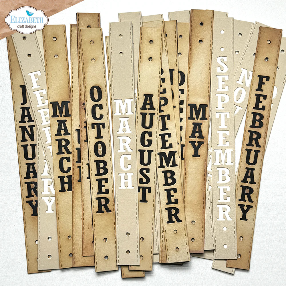 Elizabeth Craft Designs - Planner Essentials Collection - Dies - Vertical Months