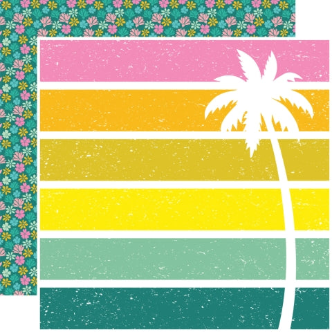 Simple Stories - Just Beachy Collection - This Is Paradise - 12 x 12 Double-Sided Designer Cardstock