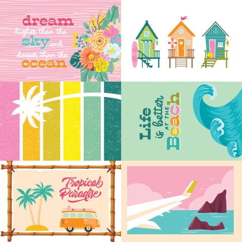 Simple Stories - Just Beachy Collection - 4 x 6 Elements 12 x 12 Double-Sided Designer Cardstock