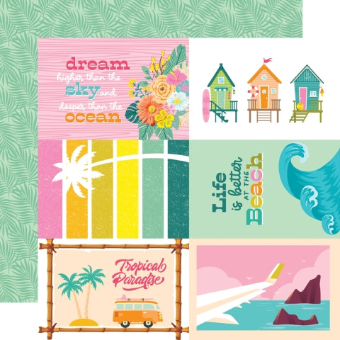 Simple Stories - Just Beachy Collection - 4 x 6 Elements 12 x 12 Double-Sided Designer Cardstock