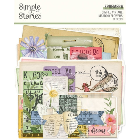 Simple Stories Simple Vintage Meadow Flowers - Ephemera