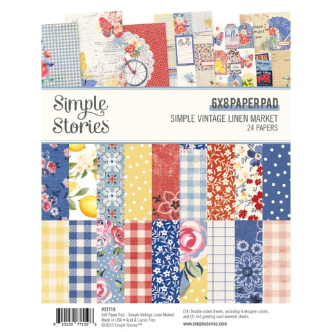 Simple Stories Simple Vintage Linen Market 6 x 8 Paper Pad