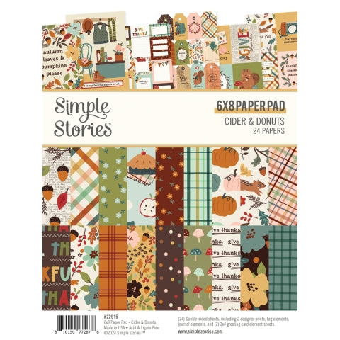 Simple Stories - Cider & Donuts Collection - 6 x 8 Paper Pad