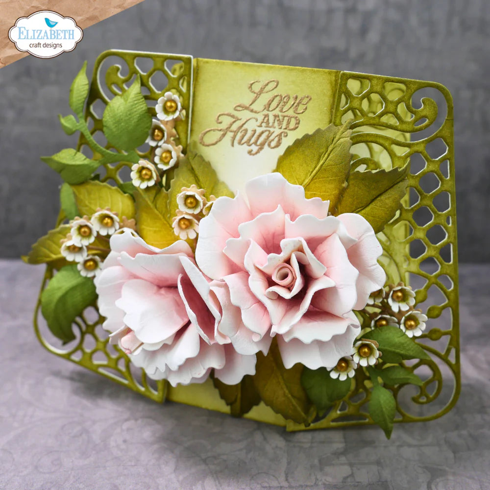 Elizabeth Craft Designs - Bohemian Rose Collection - Dies - Delicate Fancy Card Easel