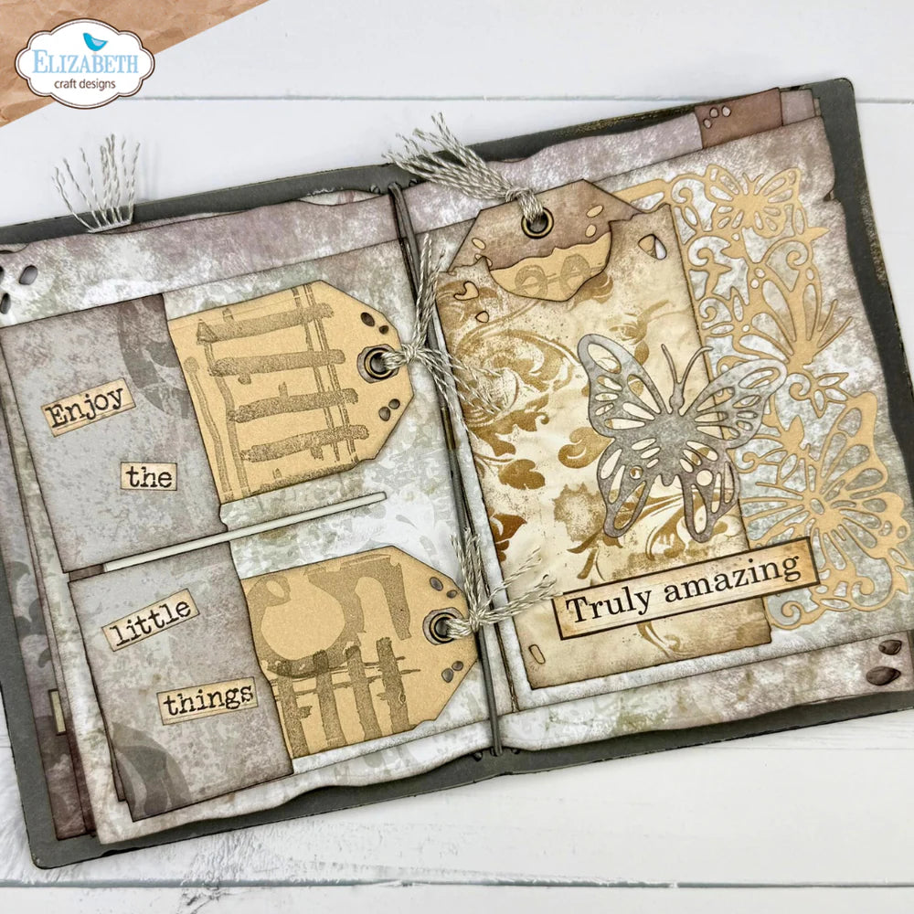 Elizabeth Craft Designs - Hello You Collection - Dies - Split Tag Pocket Page