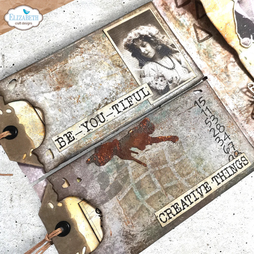 Elizabeth Craft Designs - Hello You Collection - Dies - Split Tag Pocket Page