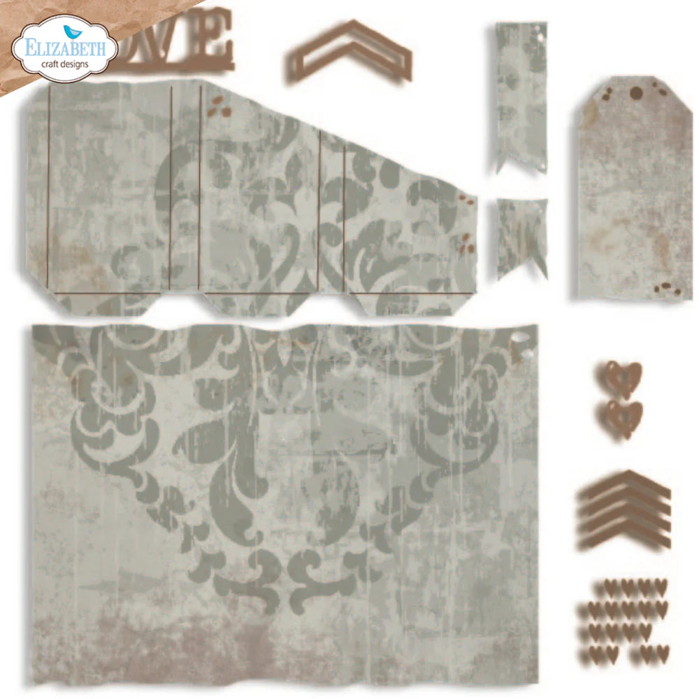 Elizabeth Craft Designs - Hello You Collection - Dies - Tri-Fold Slider Pocket