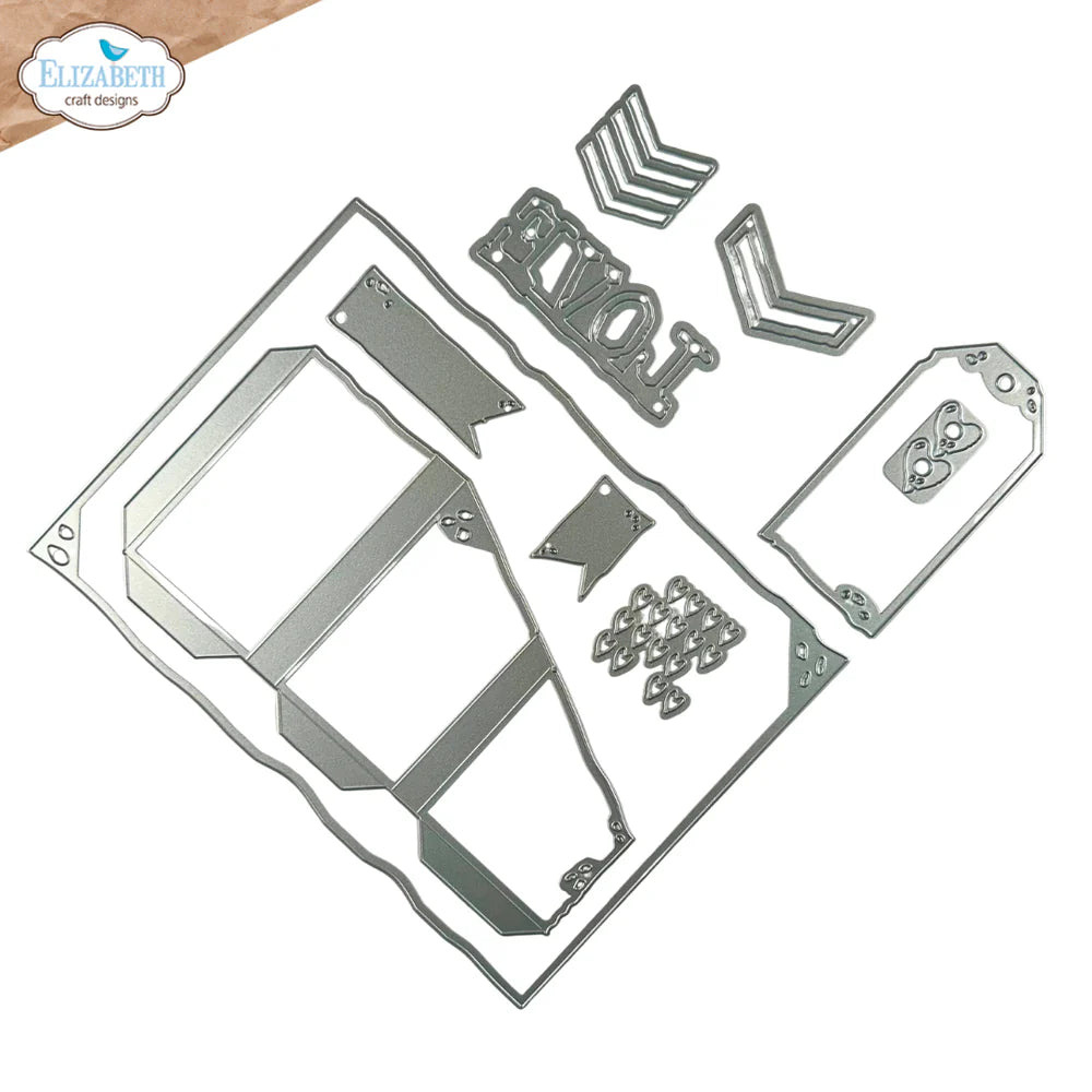 Elizabeth Craft Designs - Hello You Collection - Dies - Tri-Fold Slider Pocket