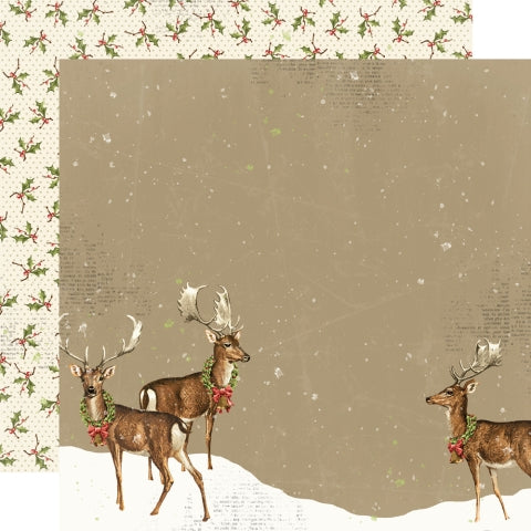 Simple Stories -  Simple Vintage Yuletide - Peace On Earth - 12 x 12 Double-Sided Cardstock