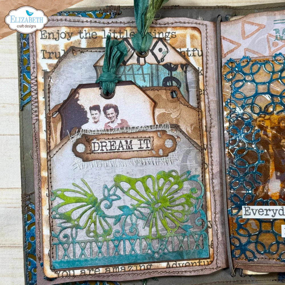 Elizabeth Craft Designs - Hello You Collection - Dies - Tag Folding Trio