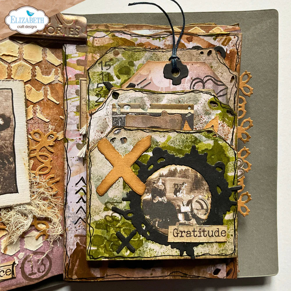 Elizabeth Craft Designs - Hello You Collection - Dies - Tag Folding Trio