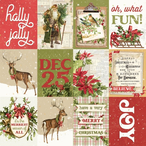 Simple Stories -  Simple Vintage Yuletide - 3x4 Elements 12 x 12 Double-Sided Cardstock