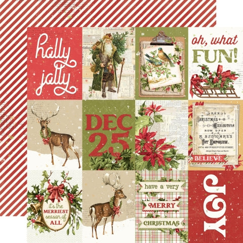 Simple Stories -  Simple Vintage Yuletide - 3x4 Elements 12 x 12 Double-Sided Cardstock