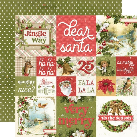 Simple Stories - Simple Vintage Yuletide - 2x2/4x4 Elements 12 x 12 Double-Sided Cardstock