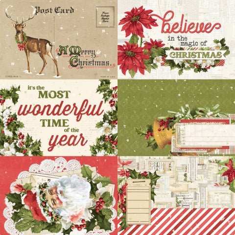 Simple Stories -  Simple Vintage Yuletide - 4x6 Elements 12 x 12 Double-Sided Cardstock