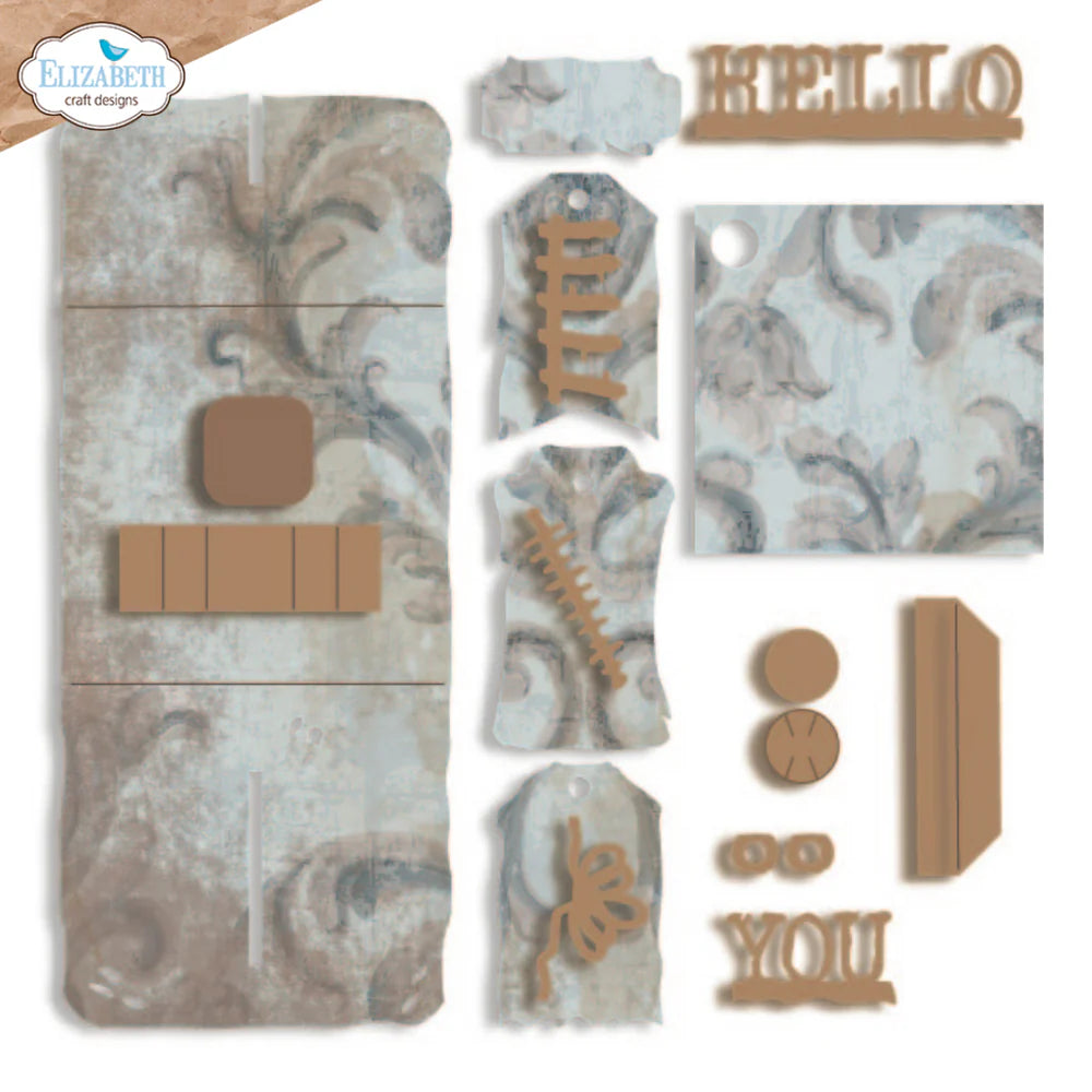 Elizabeth Craft Designs - Hello You Collection - Dies - Ephemera Pocket
