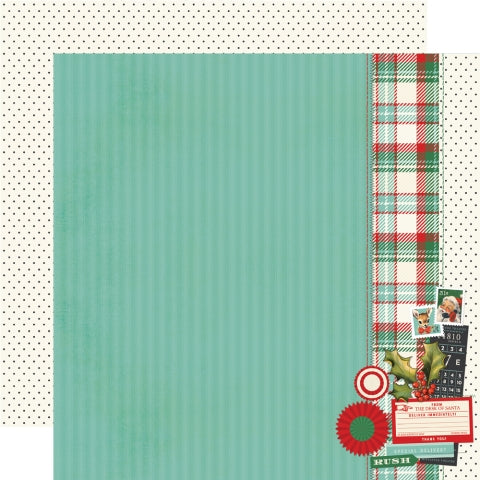 Simple Stories - Simple Vintage Holly Jolly Collection - 12 x 12 Double Sided Paper - For Goodness Sake!