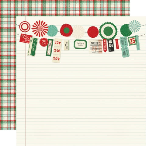 Simple Stories - Simple Vintage Holly Jolly - Holiday Fun 12 x 12 Double-Sided Cardstock